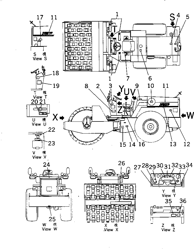 Табличка смазки 273-53-31151 KOMATSU
