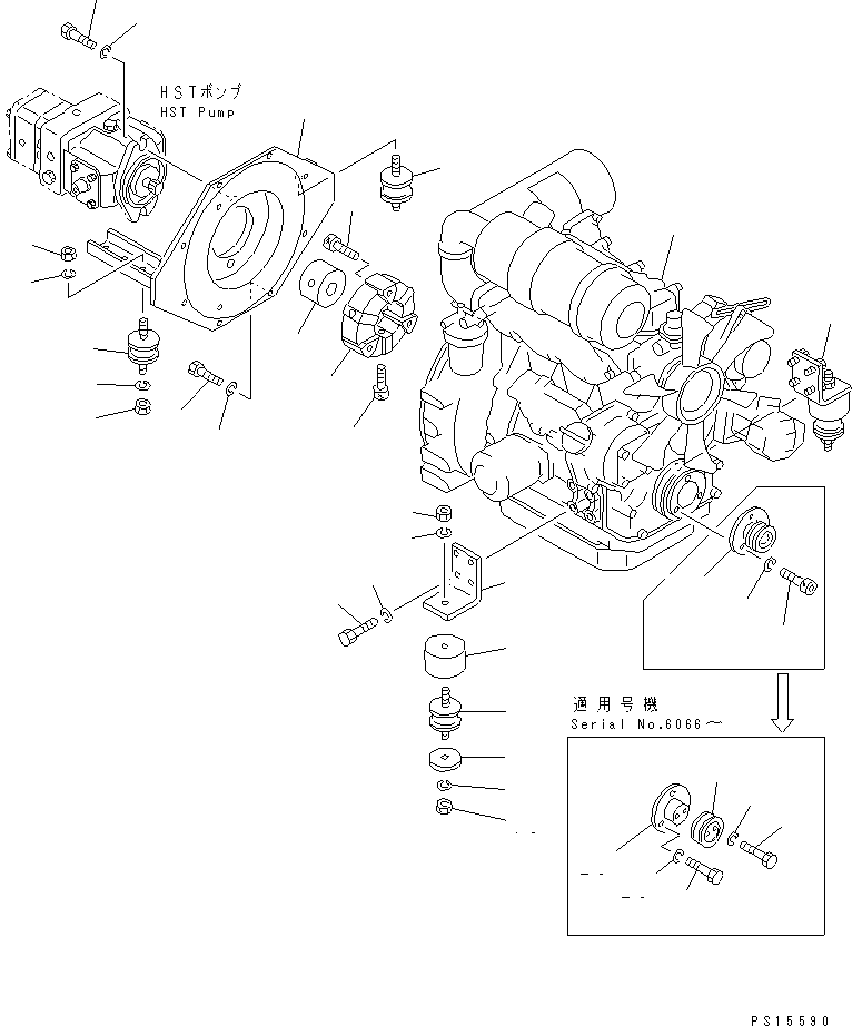 ENGINE ASS'Y (266-20-61501) KOMATSU