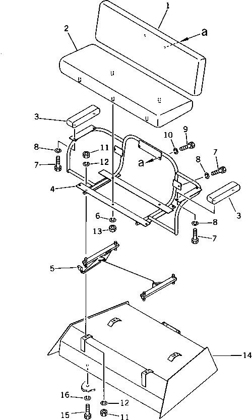 BRACKET,SEAT 266-60-65301 KOMATSU