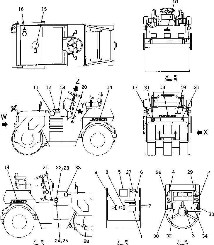 Маркировка 258-06-93110 KOMATSU