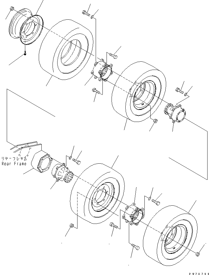 TIRE ASS'Y (\2\258-57-51100) KOMATSU