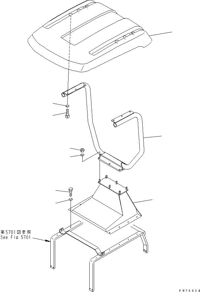 CANOPY ASS'Y 258-85-32601 KOMATSU