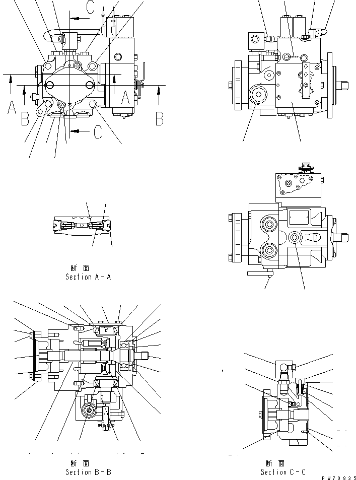 OIL PUMP ASS'Y,HST 258-80-57100 KOMATSU