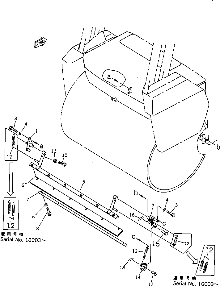 Кронштейн правый 278-70-13150 KOMATSU