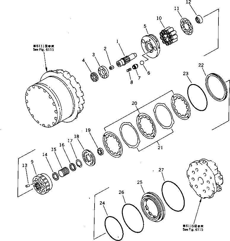 CYLINDER ASS'Y,BLOCK KB2046B-41207 KOMATSU