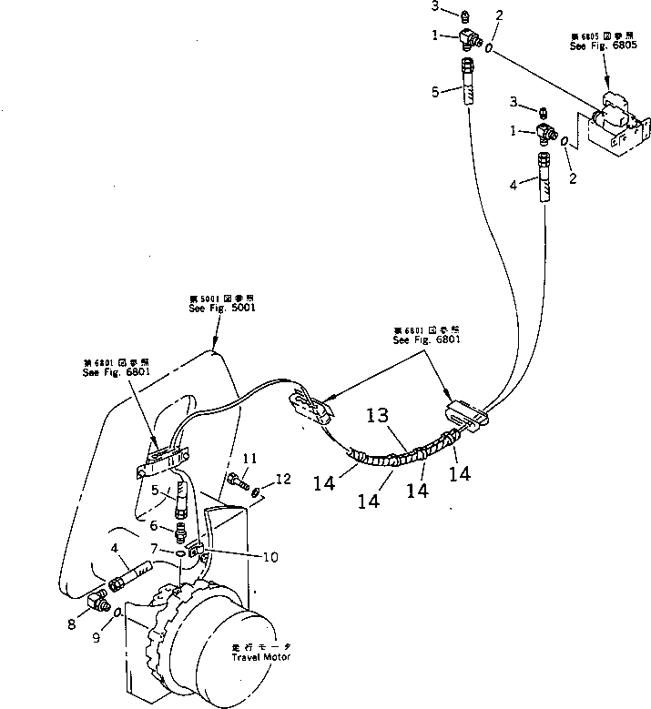 Шланг 07108-20239 KOMATSU