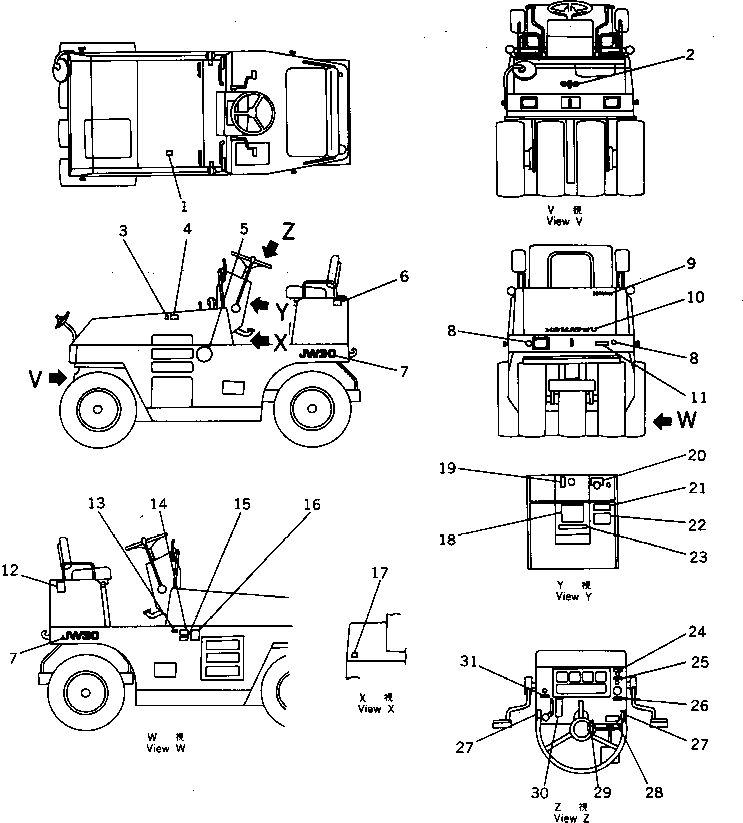 Маркировка 257-90-31360 KOMATSU