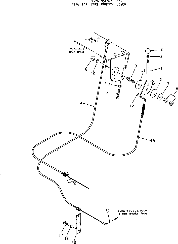 WIRE,ENGINE STOP 257-20-28510 KOMATSU