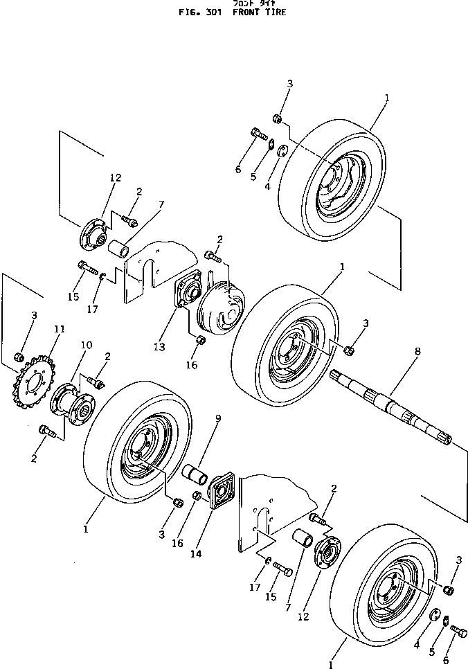 SHAFT,FRONT 257-40-21810 KOMATSU