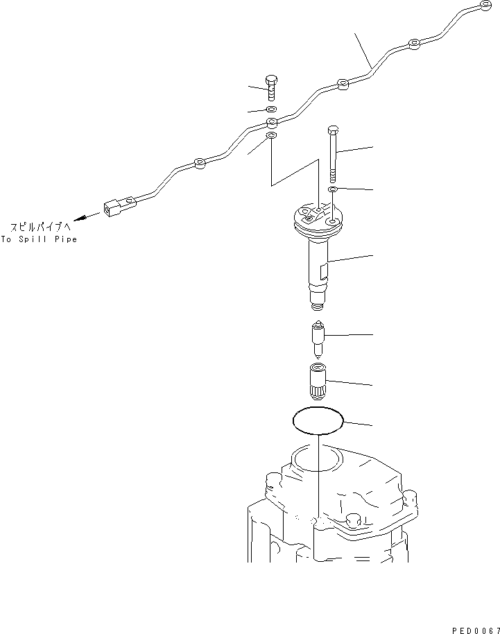 HOLDER ASS'Y,(SEE FIG.A4210-B3B3A) (6151-11-3110) KOMATSU