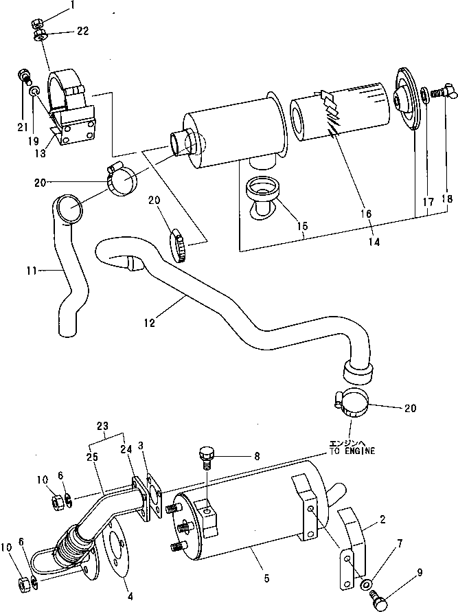 SILENCER YM119325-13511 KOMATSU