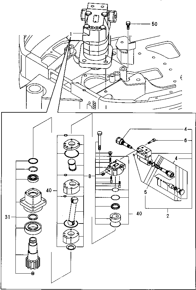 PINION ASS'Y YM172186-73630 KOMATSU