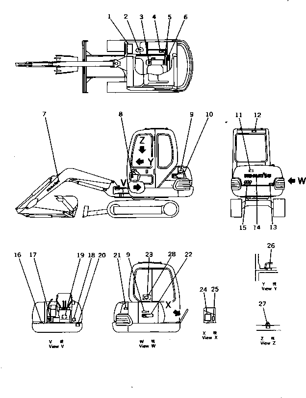 PLATE¤ OPERATING,ISO PATTERN 20N-98-71521 KOMATSU