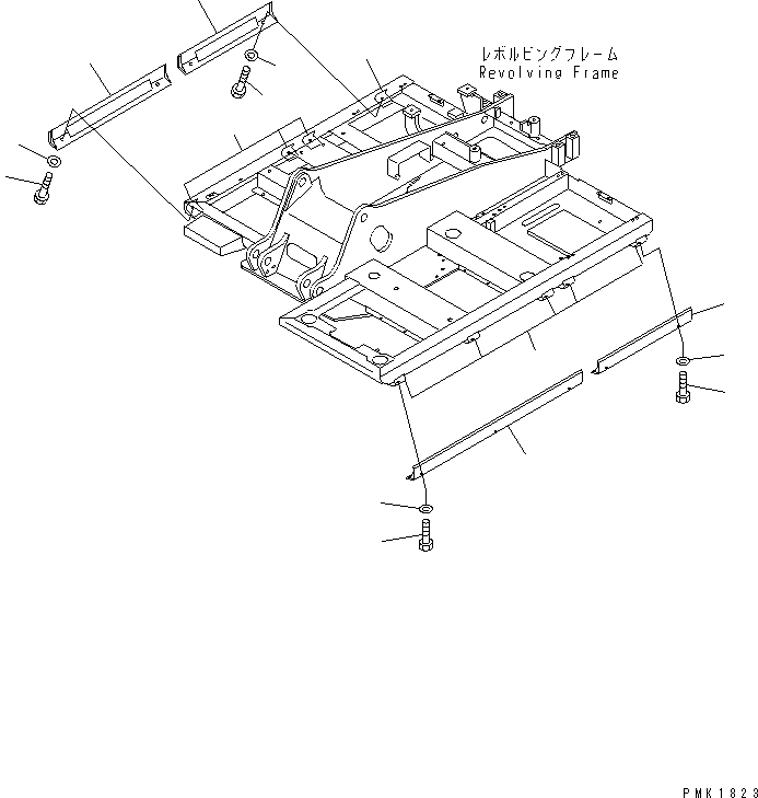 BRACKET,(WELDED TO REVOLVING FRAME) 20Y-46-22831 KOMATSU