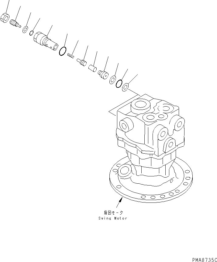 Клапан в сборе, предохранительный 702-73-02200 KOMATSU
