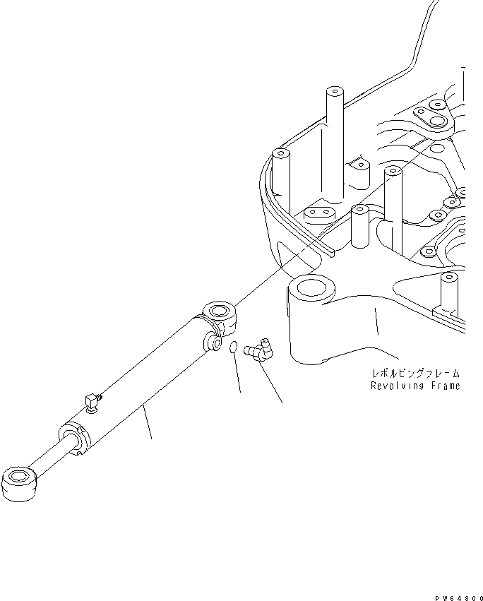 CYLINDER ASS'Y,SWING (22J-63-02150) KOMATSU