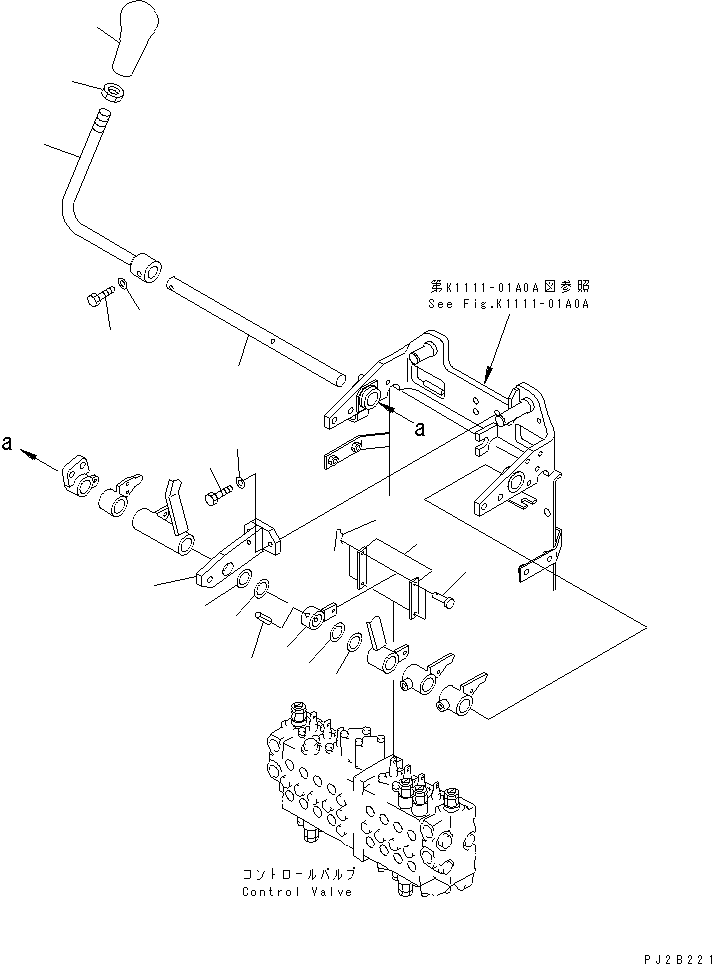 SHAFT,BLADE 22J-43-11342 KOMATSU