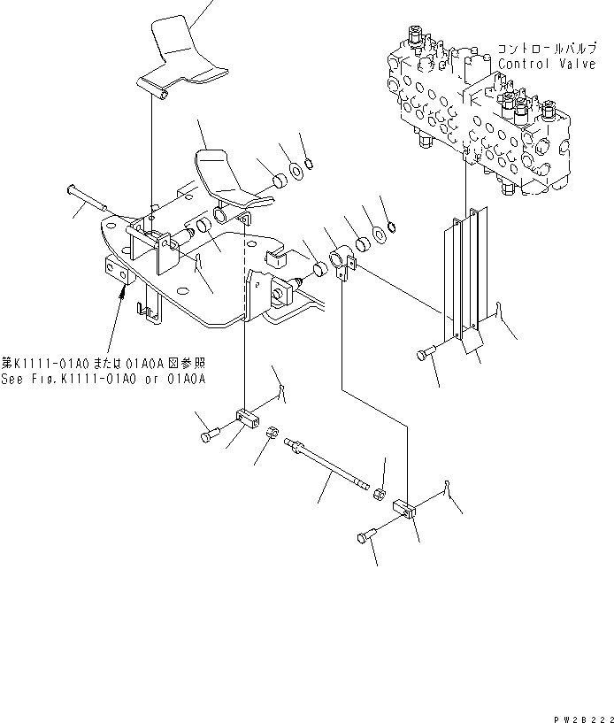 LEVER,BOOM SWING 22J-43-11422 KOMATSU