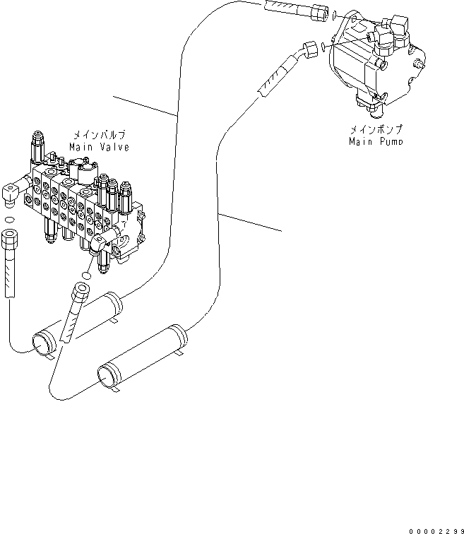 Шланг 20A-62-22133 KOMATSU