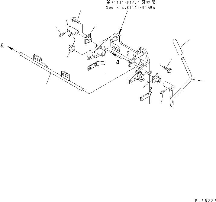 LEVER,LOCK¤ R.H. 20A-43-21271 KOMATSU