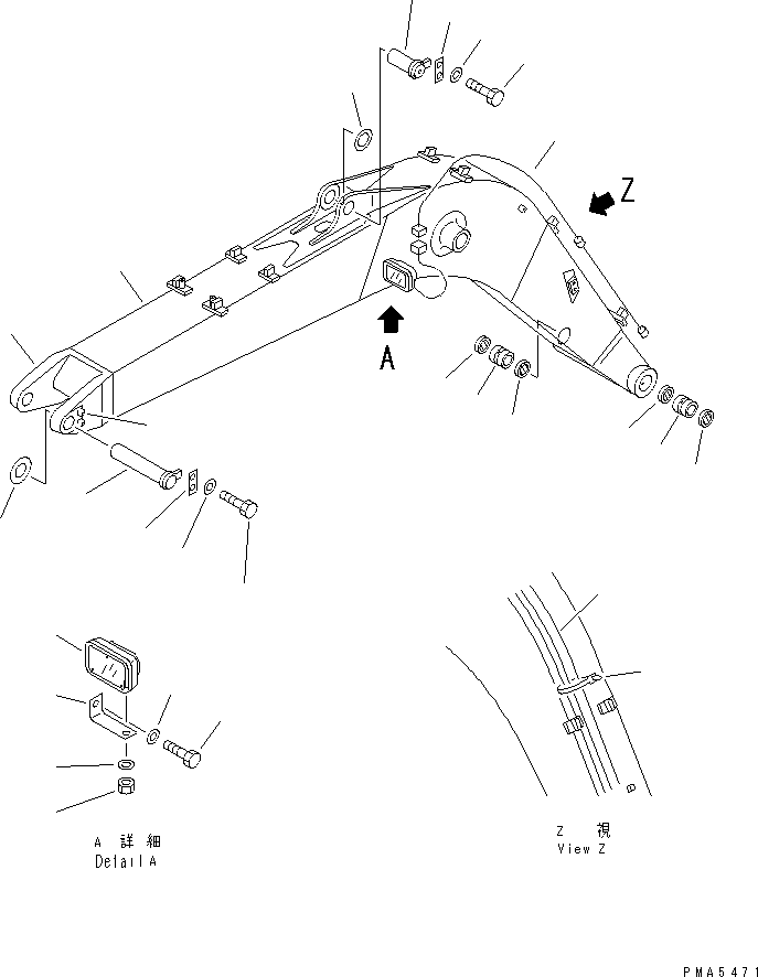 Стрела в сборе 203-966-0021 KOMATSU