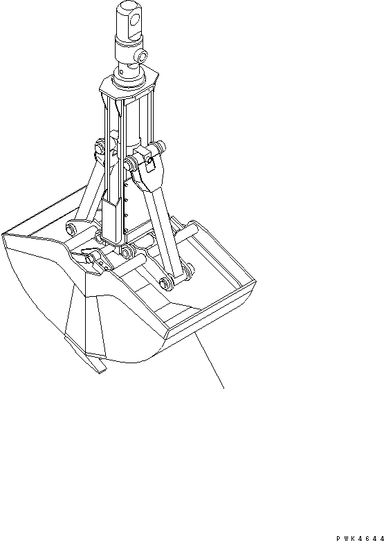 CLAMSHELL BUCKET,(SEE FIG. Y1957-01A0) Z070001A0 (203-957-5510) KOMATSU