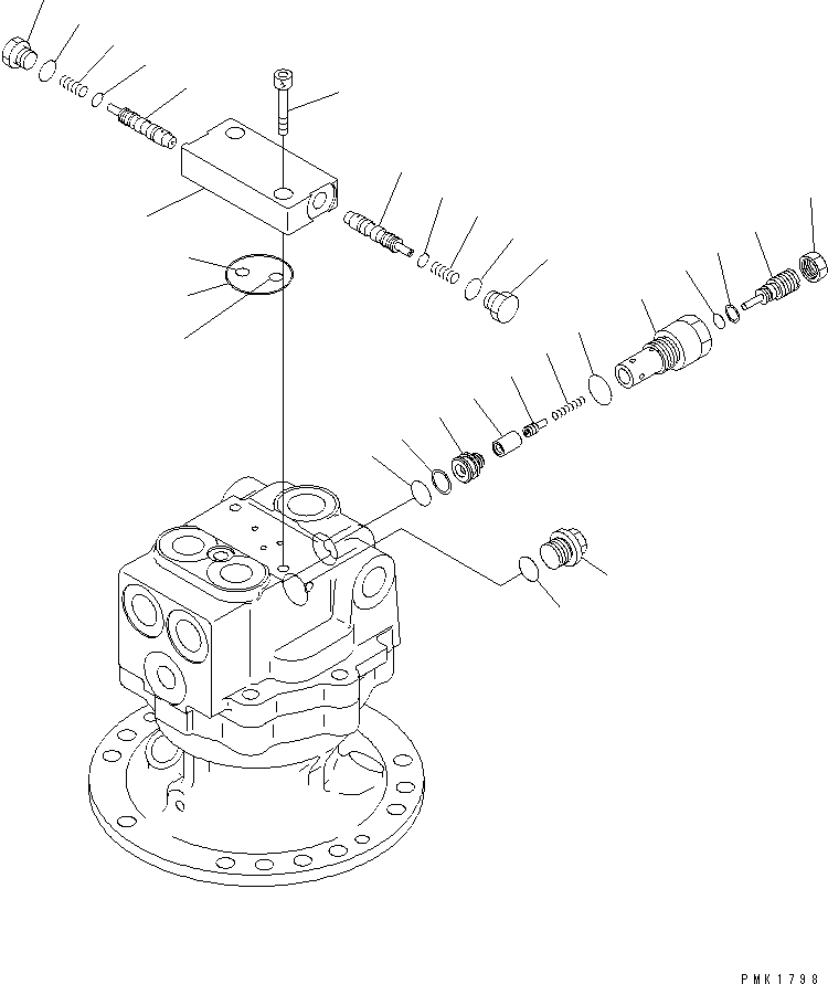 Клапан в сборе, предохранительный 702-73-01540 KOMATSU
