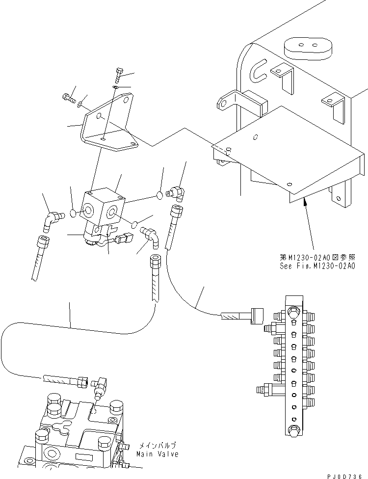 Кронштейн 22B-60-11220 KOMATSU