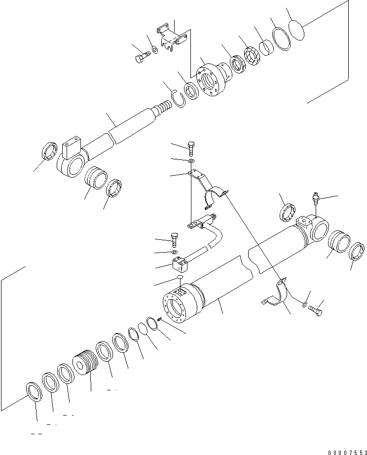 BOOM CYLINDER GROUP,R.H. (\8\707-01-XF340) KOMATSU