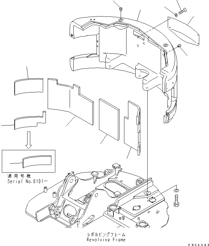 COUNTER WEIGHT 22A-46-13181 KOMATSU
