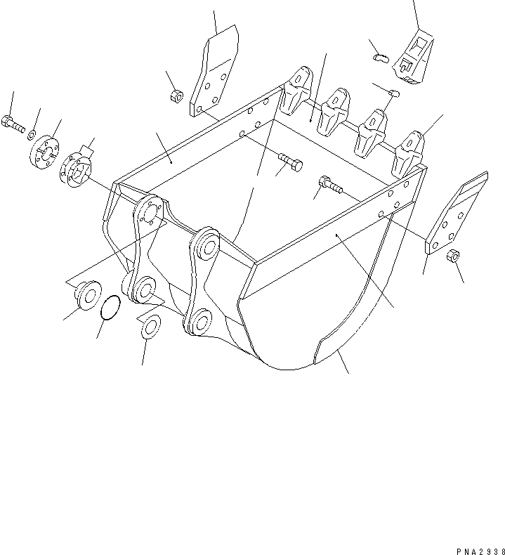 BUCKET (BLUE) 203-70-64112SS KOMATSU