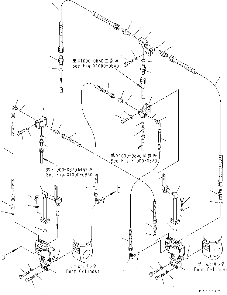 Трубка правая 22B-62-15320SA KOMATSU
