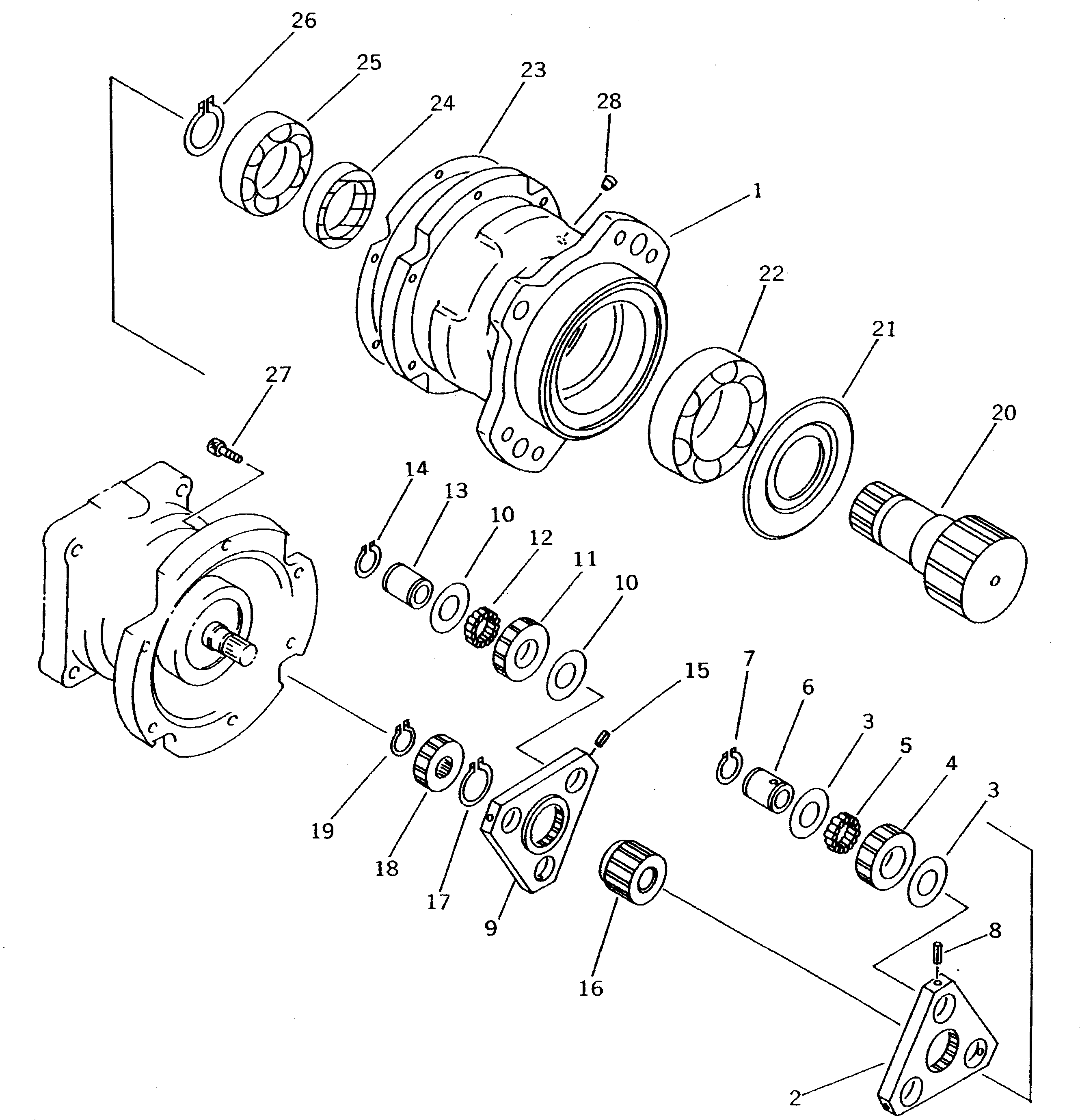 REDUCTION GEAR A. 20C-60-26200 KOMATSU