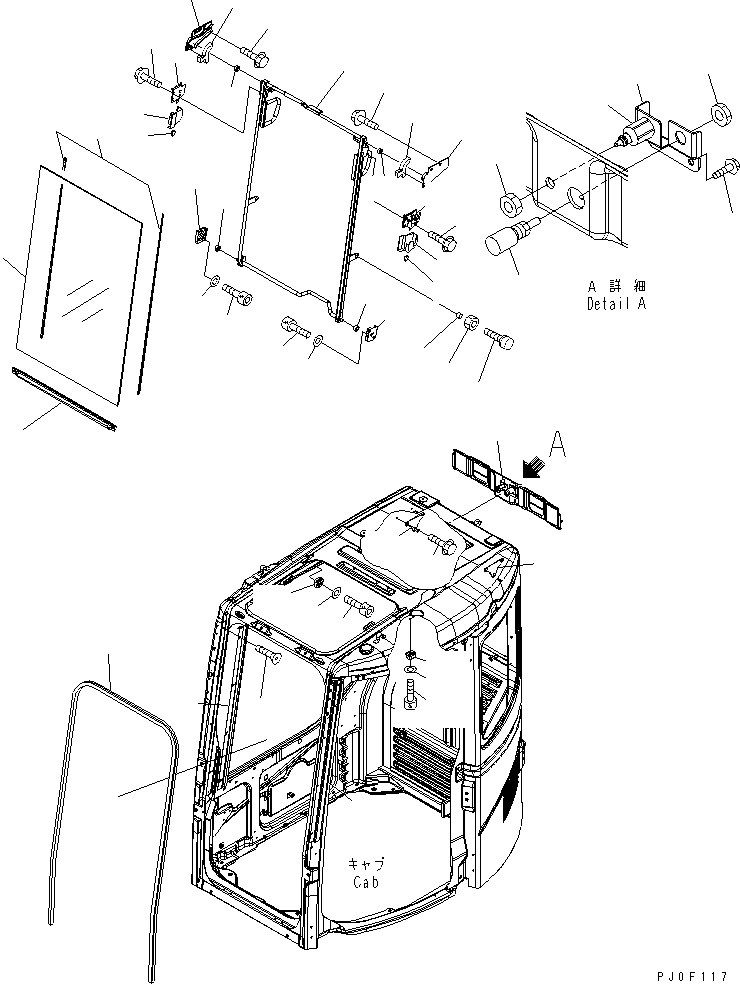 CAB ASS'Y,(DEMOLITION SPEC.) (22B-54-00570) KOMATSU