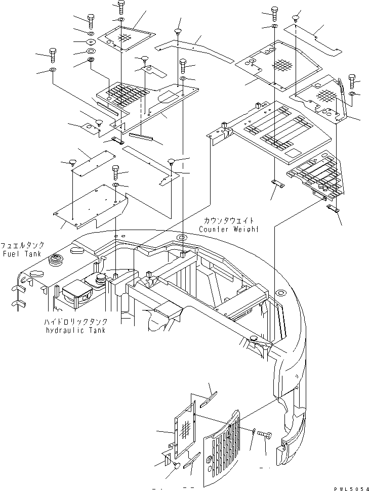 Крышка 22B-54-13740 KOMATSU