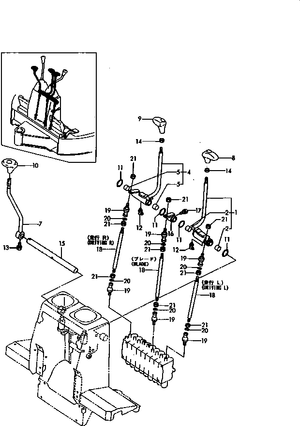 LEVER ASS'Y,L.H. YM172183-45010 KOMATSU