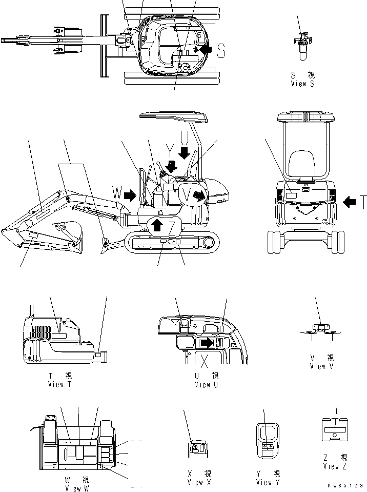 PLATE¤ SAFETY,OPERATING PATTERN 22J-98-15360 KOMATSU