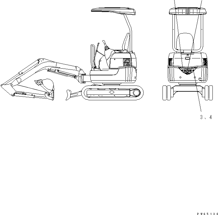 PLATE¤ MARK,PC15MR 22J-98-15110 KOMATSU