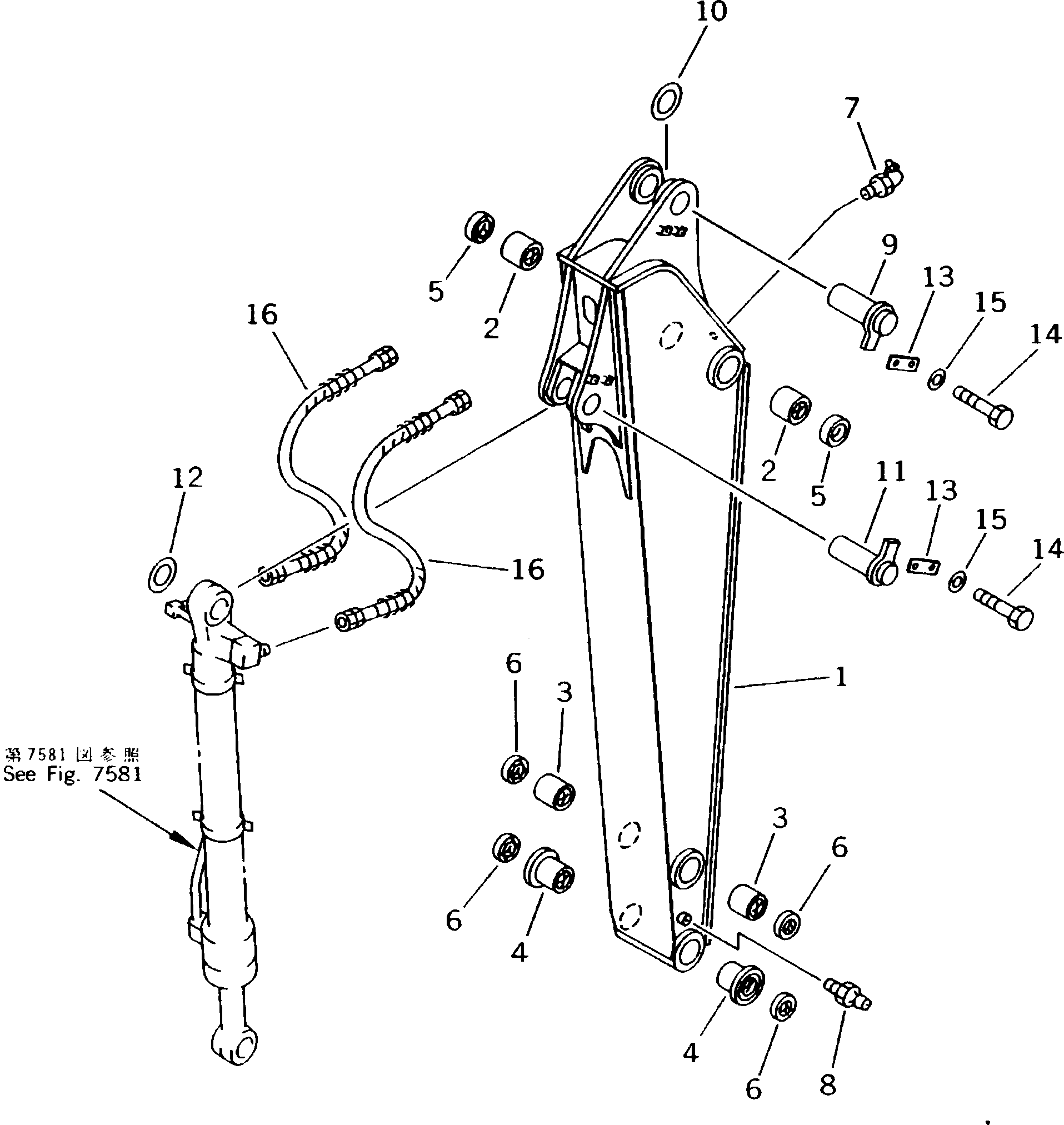 ARM ASS'Y,(FOR ADD. PIPING) 21P-973-0030 KOMATSU