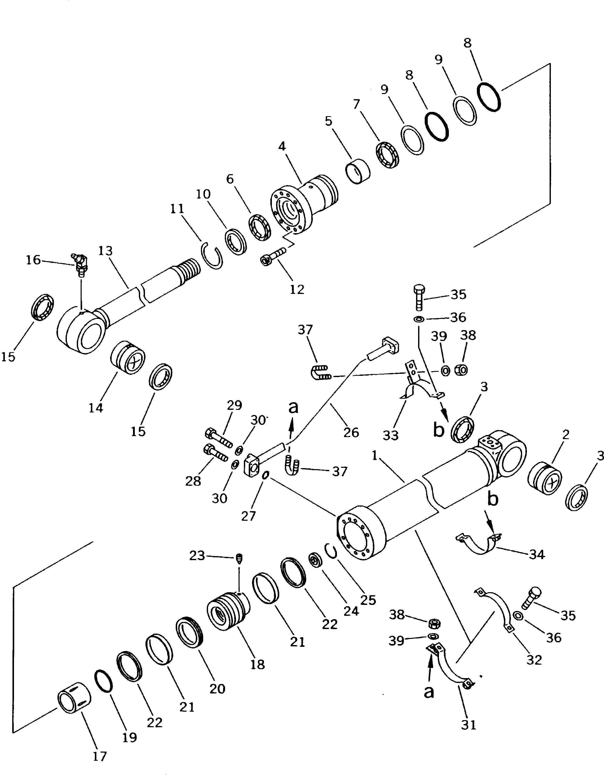 CYLINDER ASS'Y,(WITH TUBE) 21P-63-K1800 KOMATSU