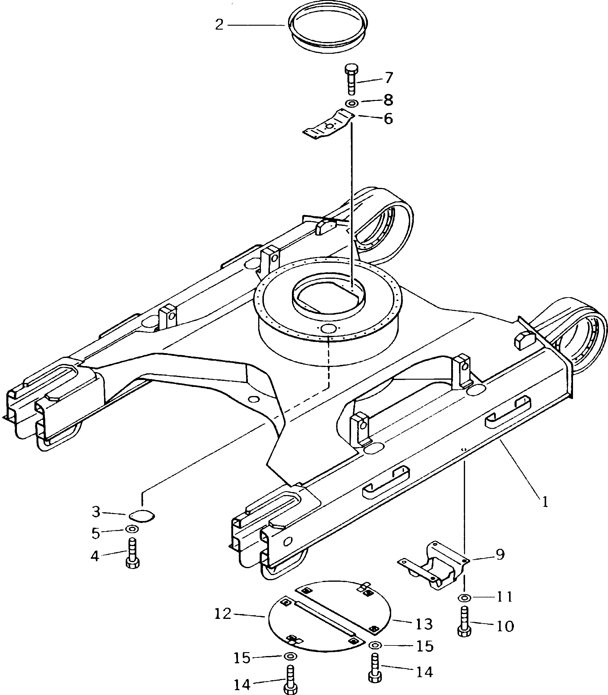 TRACK FRAME ASS'Y 21P-30-K1410 KOMATSU