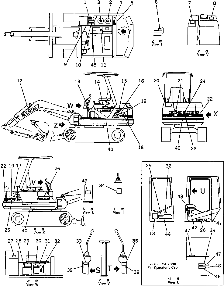 PLATE¤ OPERATING,WORK EQUIPMENT CONTROL (FOR CA 20S-98-32130 KOMATSU