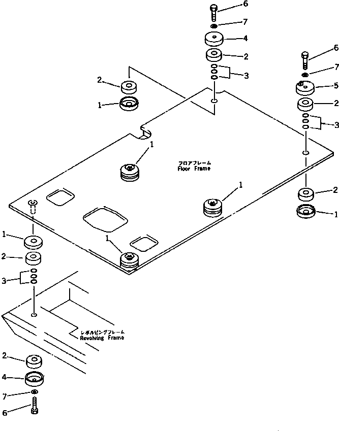 FLOOR GROUP (\8\20Y-54-X1101) KOMATSU