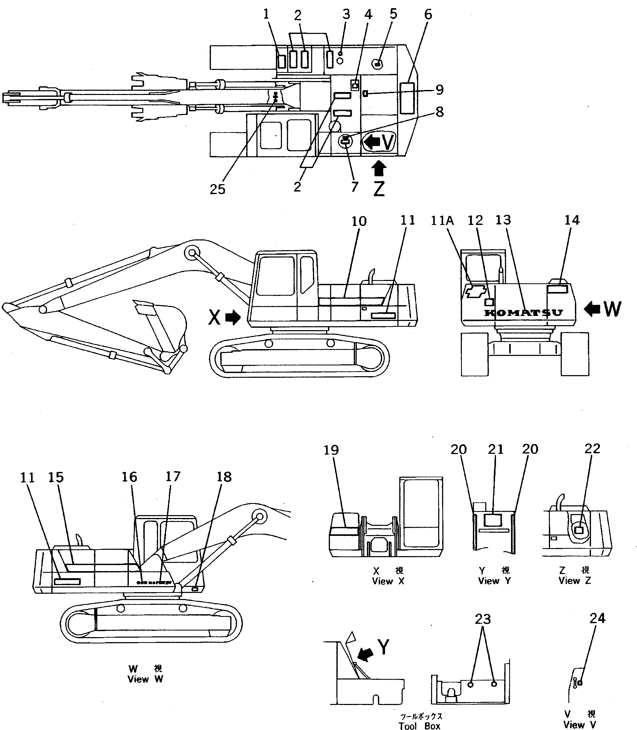 PLATE¤ MARK,PC200SS 20Y-00-11510 KOMATSU