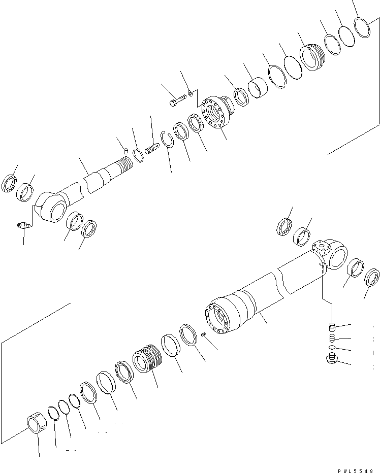 Цилиндр в сборе 707-01-0Z841 KOMATSU