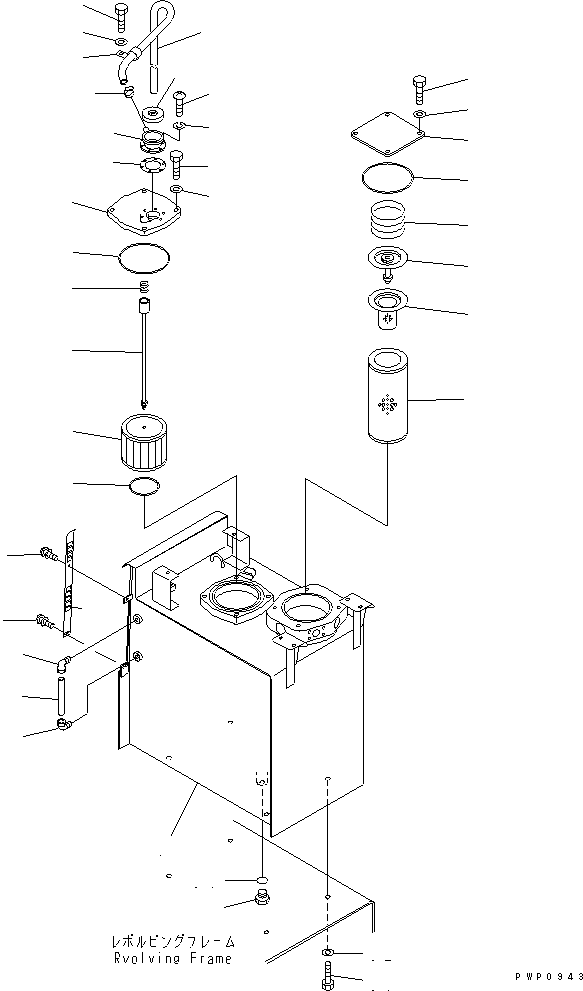 TANK ASS'Y,HYDRAULIC OIL 21P-60-K1704 KOMATSU