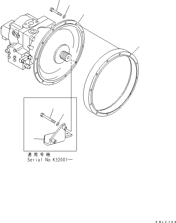 PLATE,ADAPTER 21P-01-K2210 KOMATSU