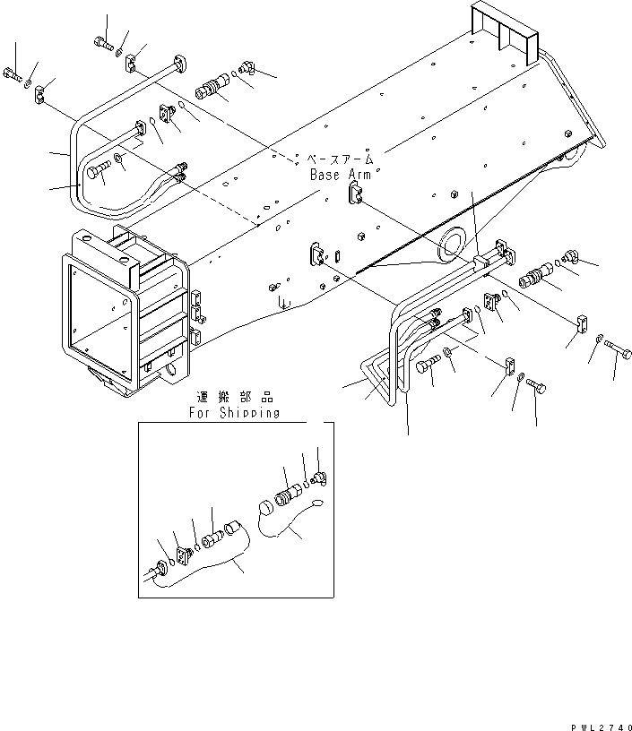 Трубка левая 20Y-957-6512 KOMATSU