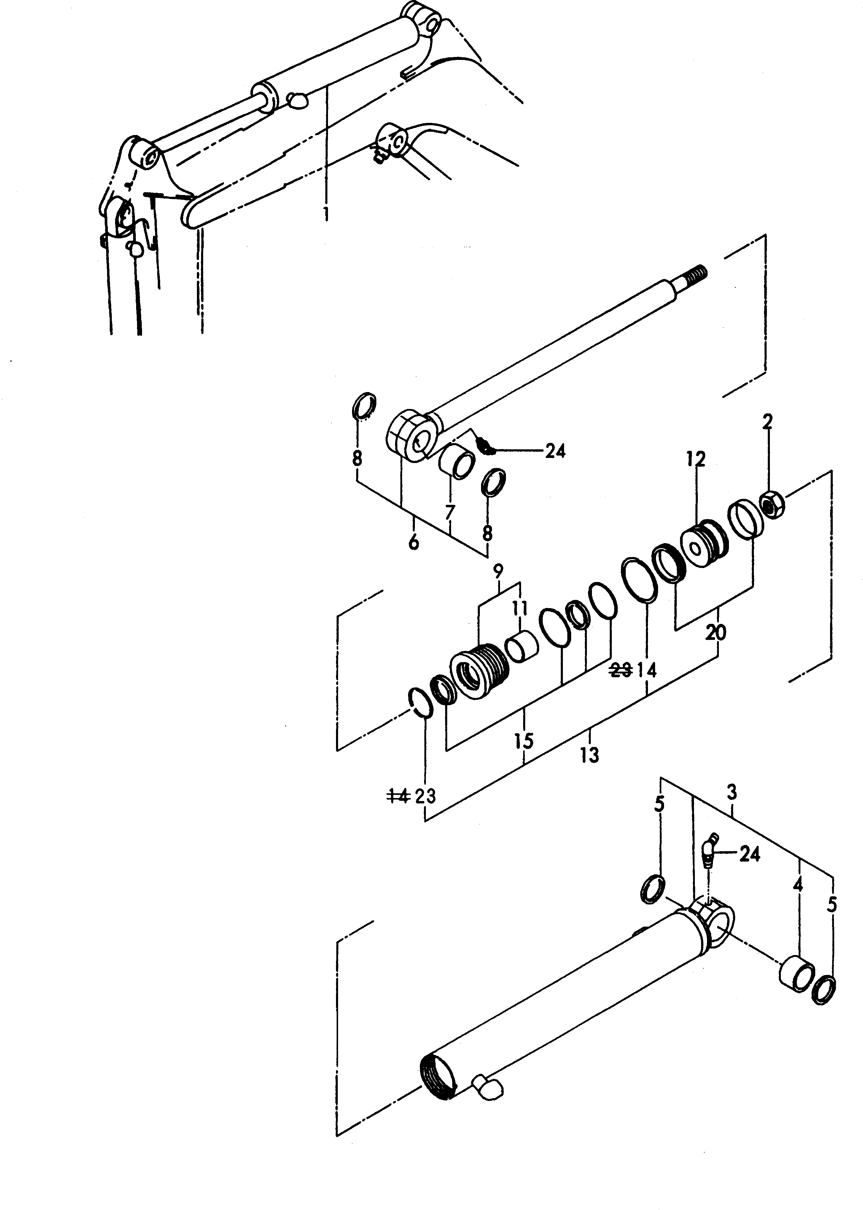CYLINDER,ARM YM17217372250K KOMATSU
