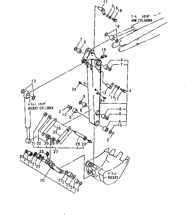PIN ASS'Y,ARM YM17212282302K KOMATSU